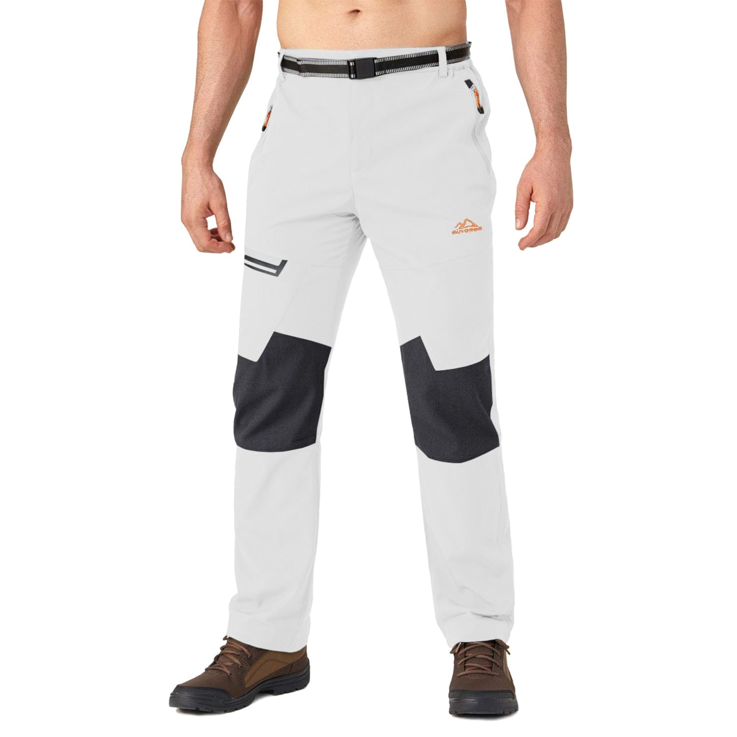 Men's Water-Resistant Fleece-Lined Ski Pants with 4 Zip Pockets - Ultimate Comfort & Warmth for Winter Sports