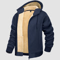 Men's Warm Fleece Lined Zipper Hoodie Jacket - Cozy Winter Coat for Ultimate Comfort