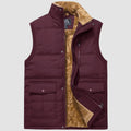 Men's Fleece Lined Vest - Warm Sleeveless Jacket for Outdoor Activities & Casual Wear