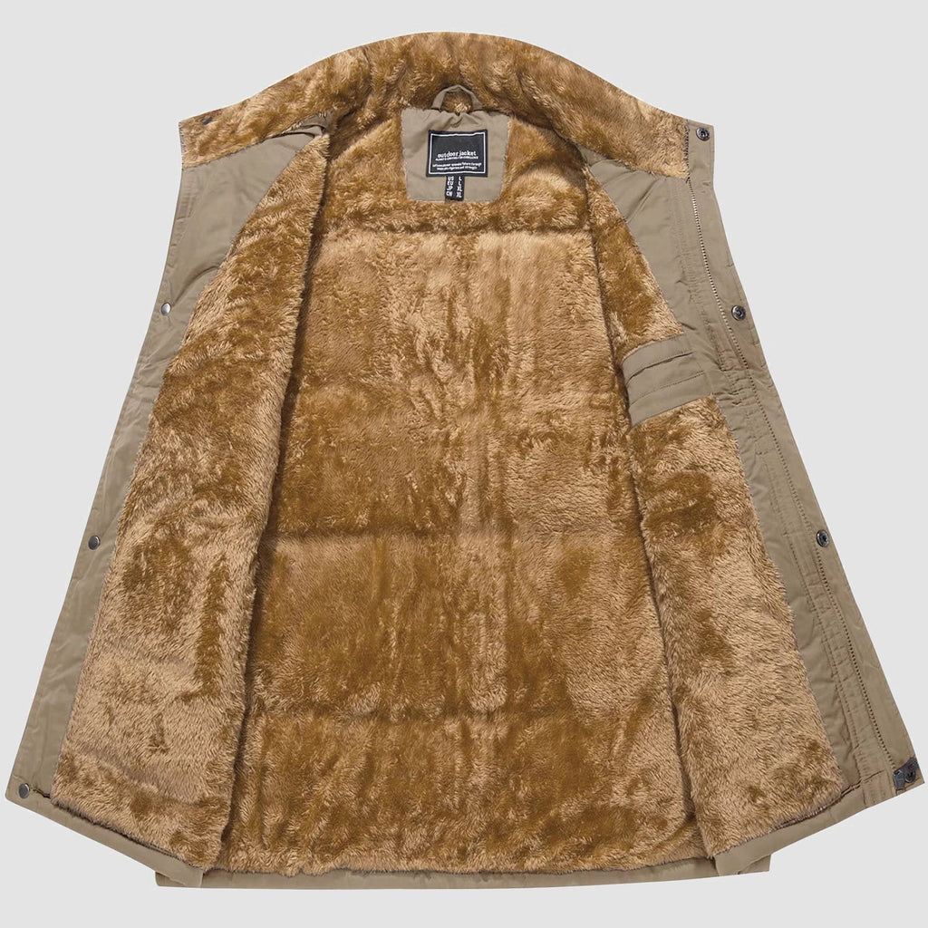 Men's Fleece Lined Vest - Warm Sleeveless Jacket for Outdoor Activities & Casual Wear