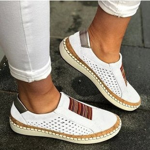 Women's Breathable Slip-On Sneakers - Cushioned Orthopedic Casual Shoes for Comfort & Style