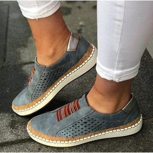 Women's Breathable Slip-On Sneakers - Cushioned Orthopedic Casual Shoes for Comfort & Style