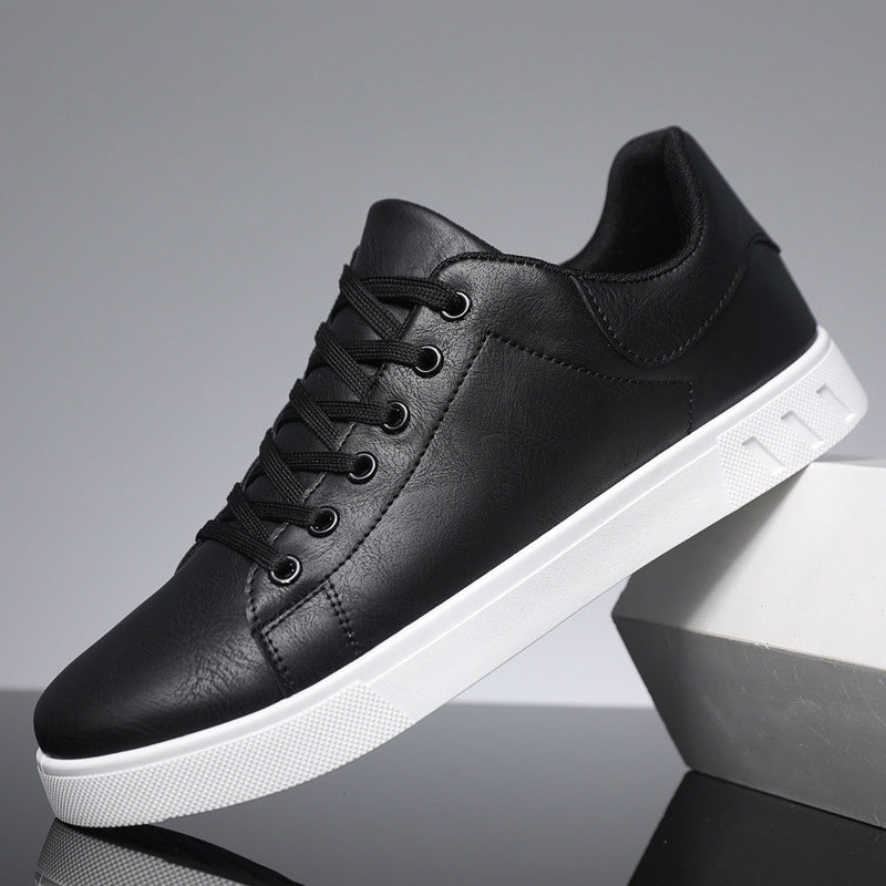 Men's Low-Top Casual Lace-Up Sneakers with White Sole - Stylish & Comfortable Footwear for Everyday Wear