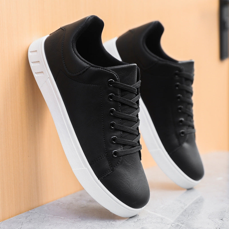 Men's Low-Top Casual Lace-Up Sneakers with White Sole - Stylish & Comfortable Footwear for Everyday Wear