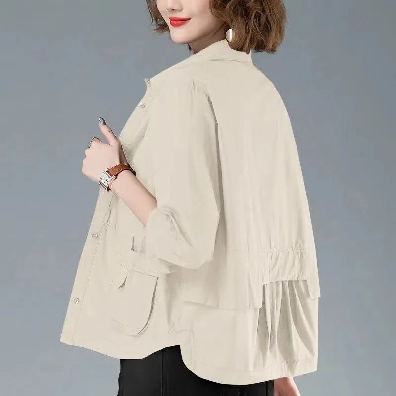 Avencea Women's Relaxed Fit Jacket with Practical Pockets - Stylish Outerwear for Everyday Wear