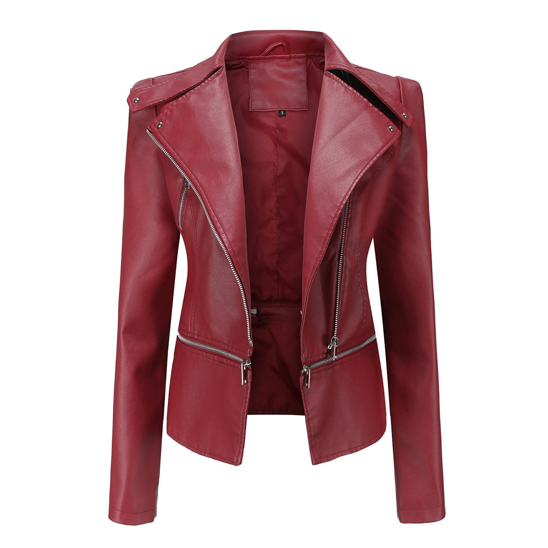 Chic Women's Genuine Leather Jacket - Trendy & Stylish Outerwear for Every Occasion