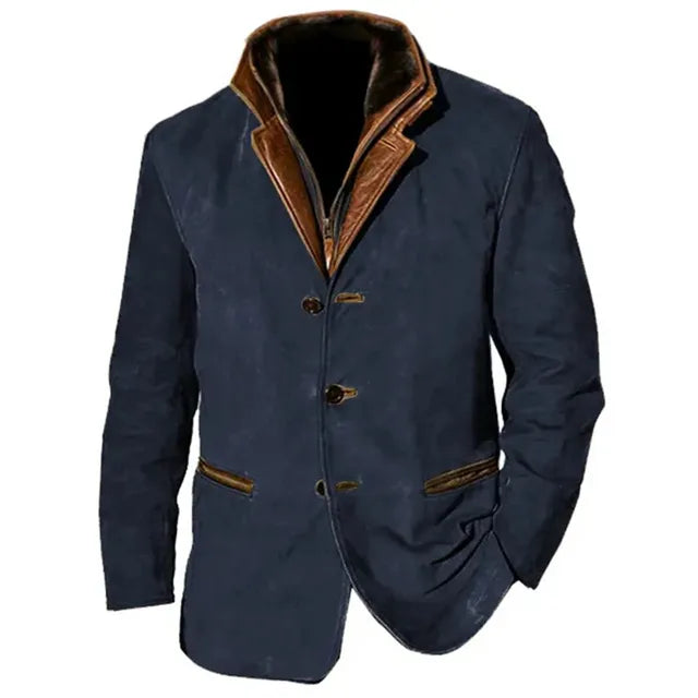 Men’s Palermo Leather Button-Up Jacket