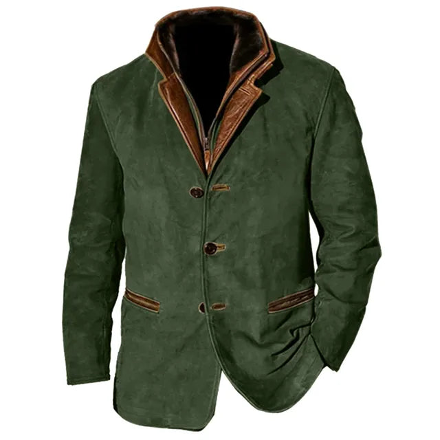 Men’s Palermo Leather Button-Up Jacket