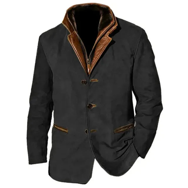 Men’s Palermo Leather Button-Up Jacket