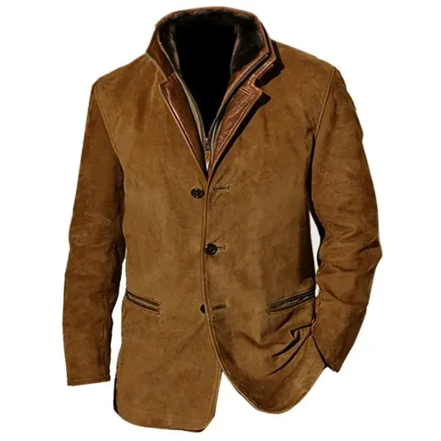 Men’s Palermo Leather Button-Up Jacket