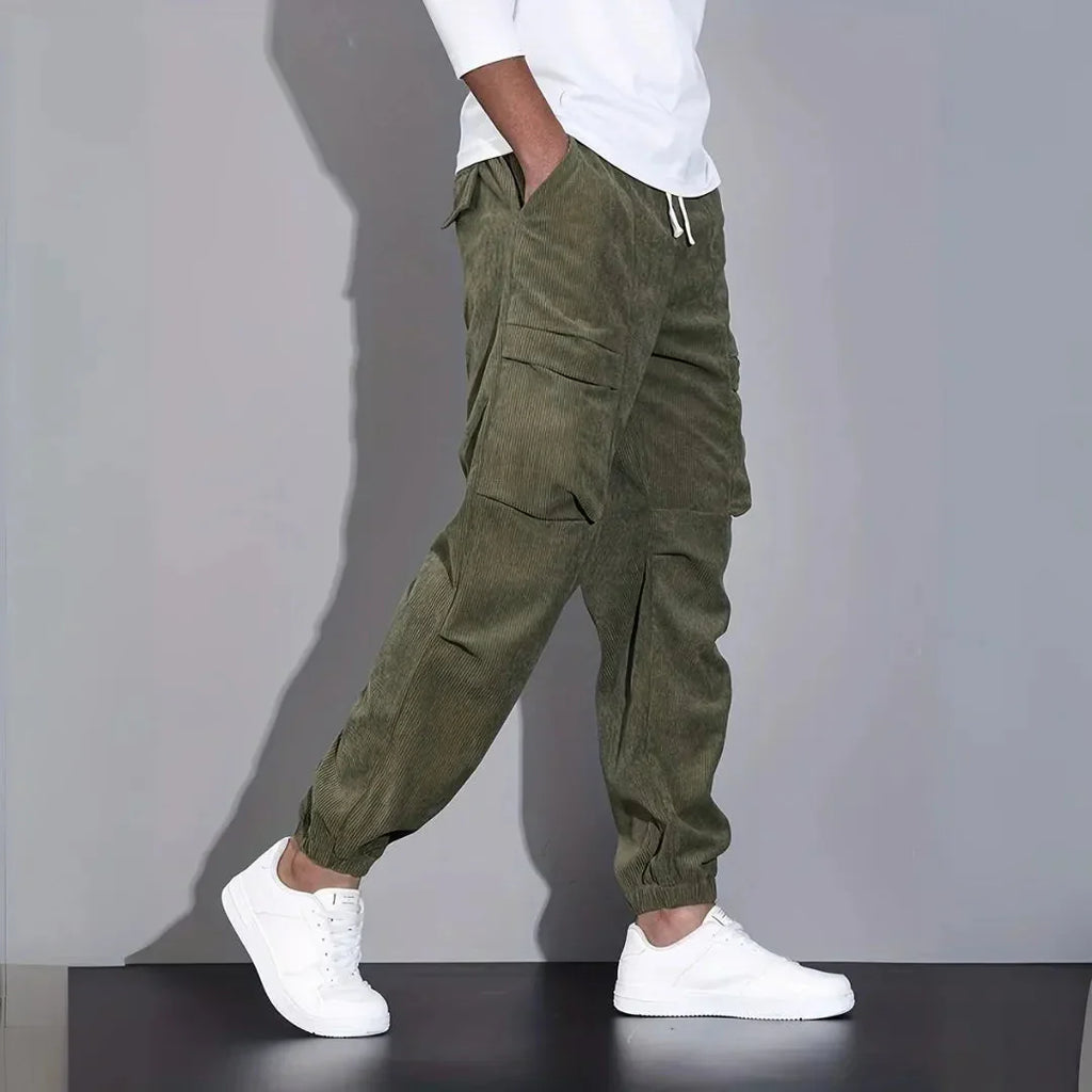 Corduroy Cargo Jogger Pants