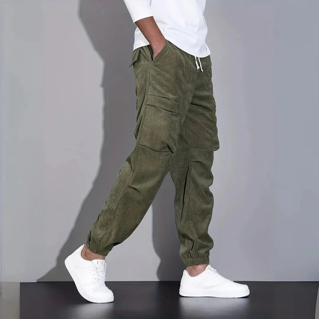 Corduroy Cargo Jogger Pants