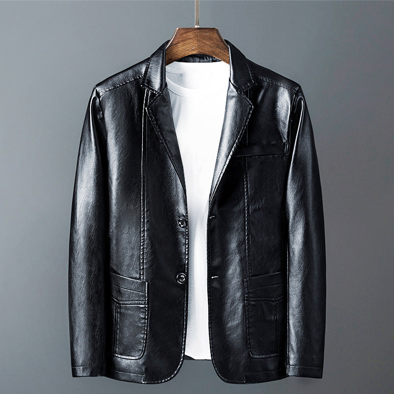 Roberto Russo Men's Classic Cut Genuine Leather Jacket - Timeless Style & Premium Quality