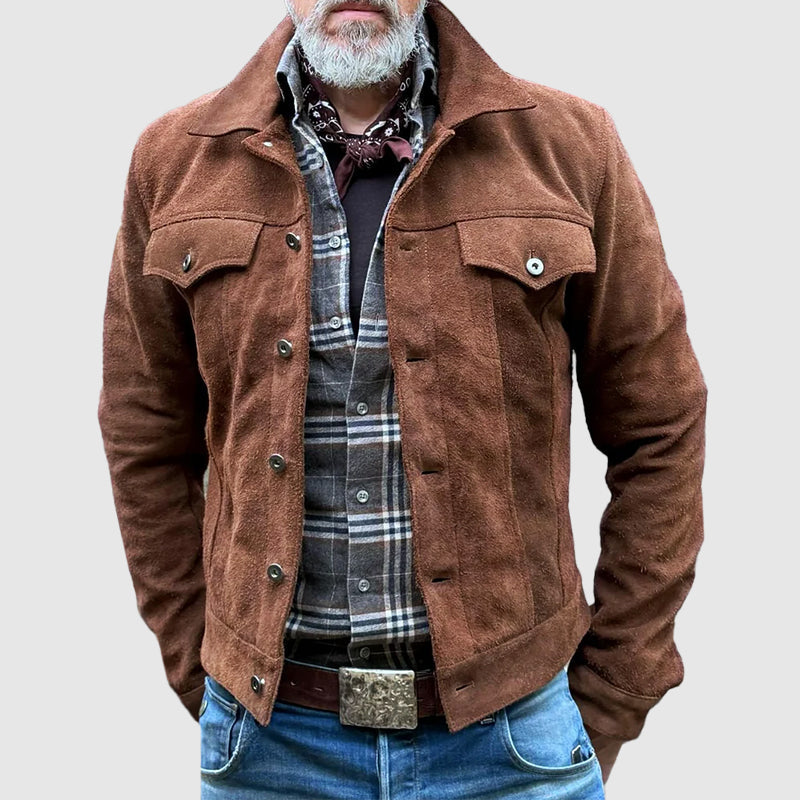 Roberto Russo Men's Rugged Suede Jacket - Stylish & Durable Outerwear