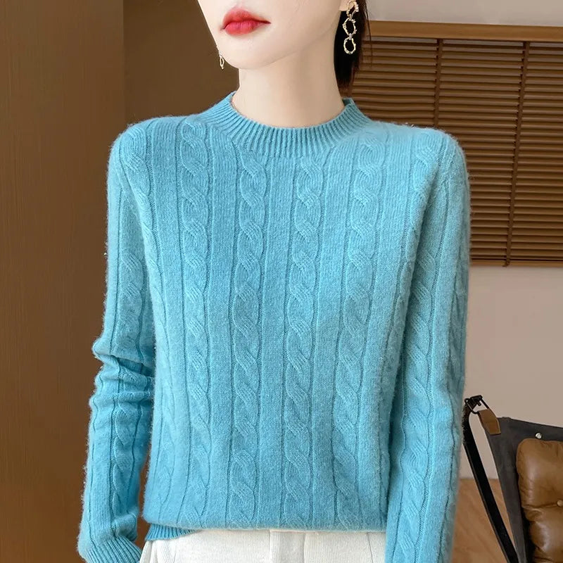 Wool Semi Turtleneck Sweater