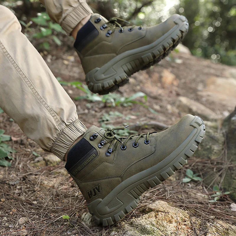 Men's High-Top Non-Slip Hiking Boots | Durable Outdoor Work Footwear for All Terrain