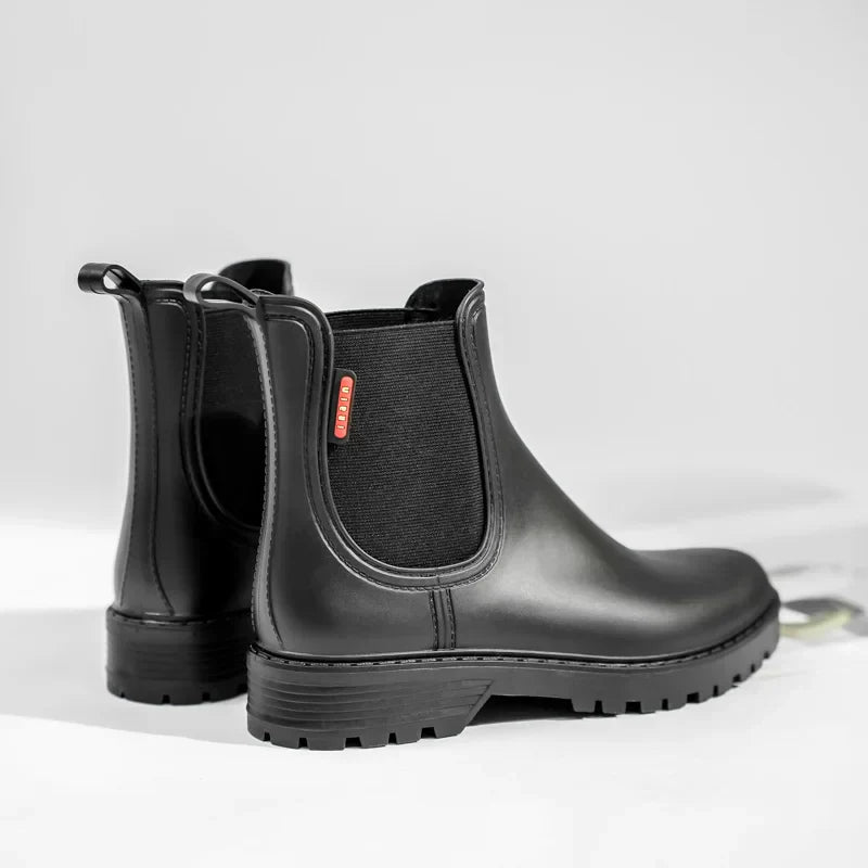 Women's Chelsea Waterproof Rain Boots - Slip-Resistant Rubber Sole for All-Weather Comfort
