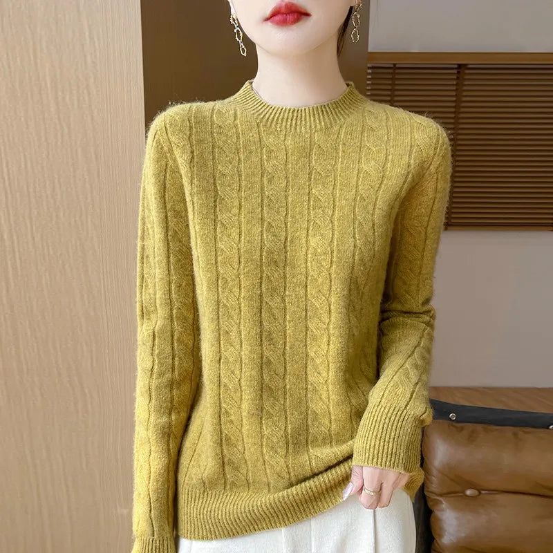 Wool Semi Turtleneck Sweater