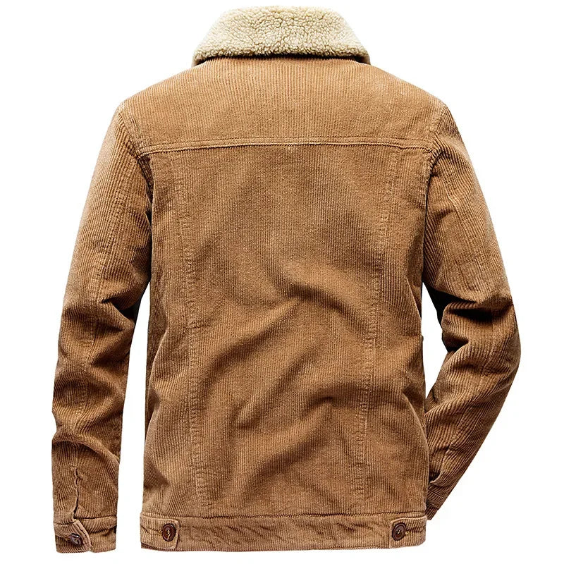 Fashion Solid Color Cotton Jacket clothes Men's Winter Zipper Jacket Plus Velvet