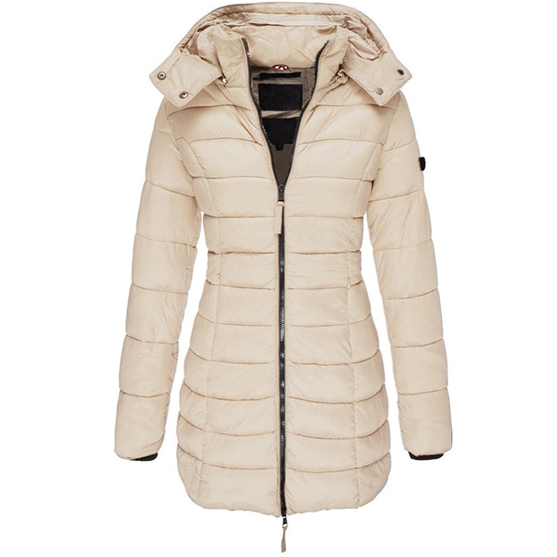 Avencea Women's Luxury Winter Parka Coat | Long Hooded Jacket with Down Filling for Ultimate Warmth and Style
