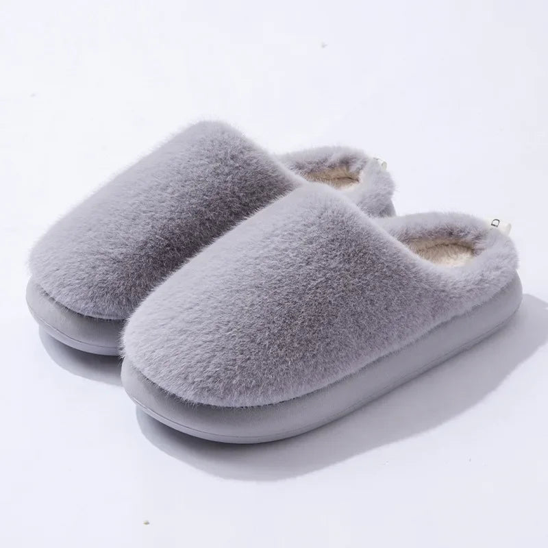 Cozy Women's Closed Toe Plush Indoor Slippers with Soft Warm Lining - Perfect for Comfort and Relaxation