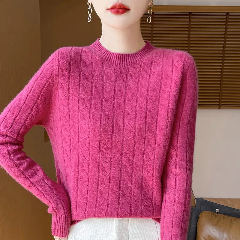 Wool Semi Turtleneck Sweater