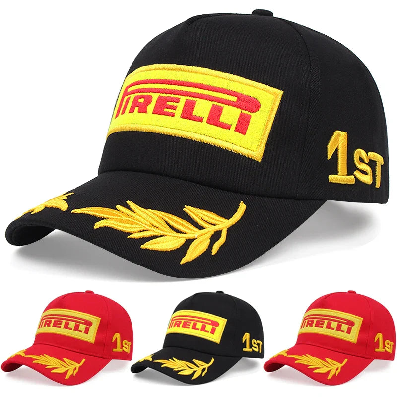 Fashion New Trend Pirelli Cool Racing Hat Street Hip Hop Hat Outdoor Decoration Sunshade Hat Men's and Women's Same Baseball Hat
