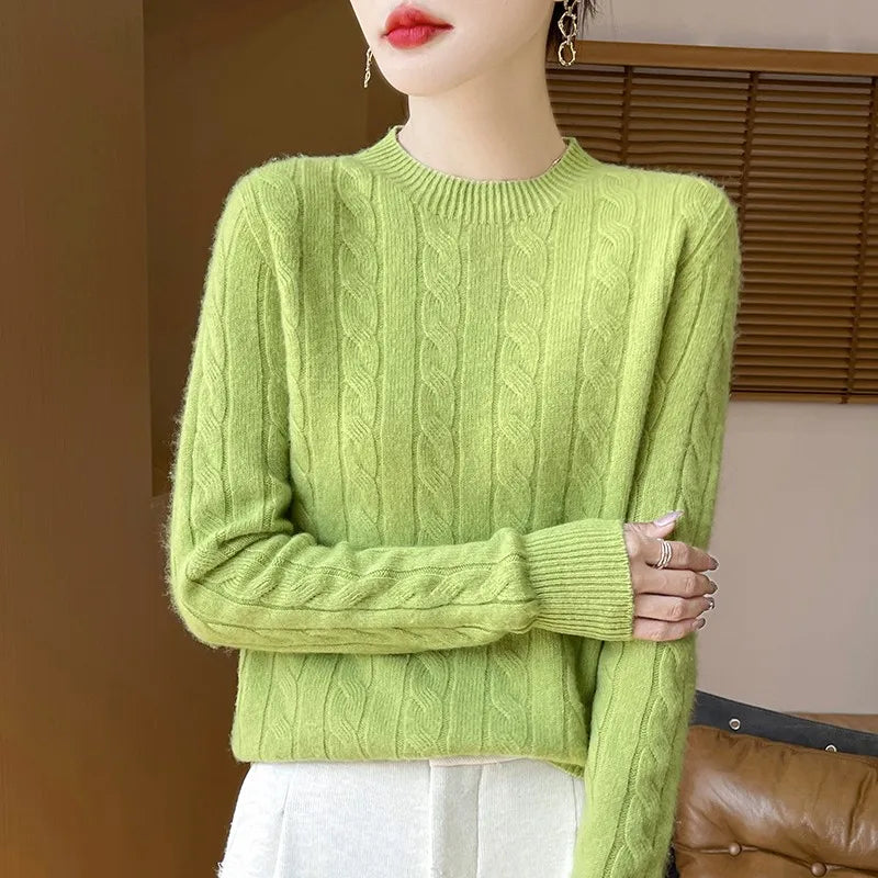 Wool Semi Turtleneck Sweater