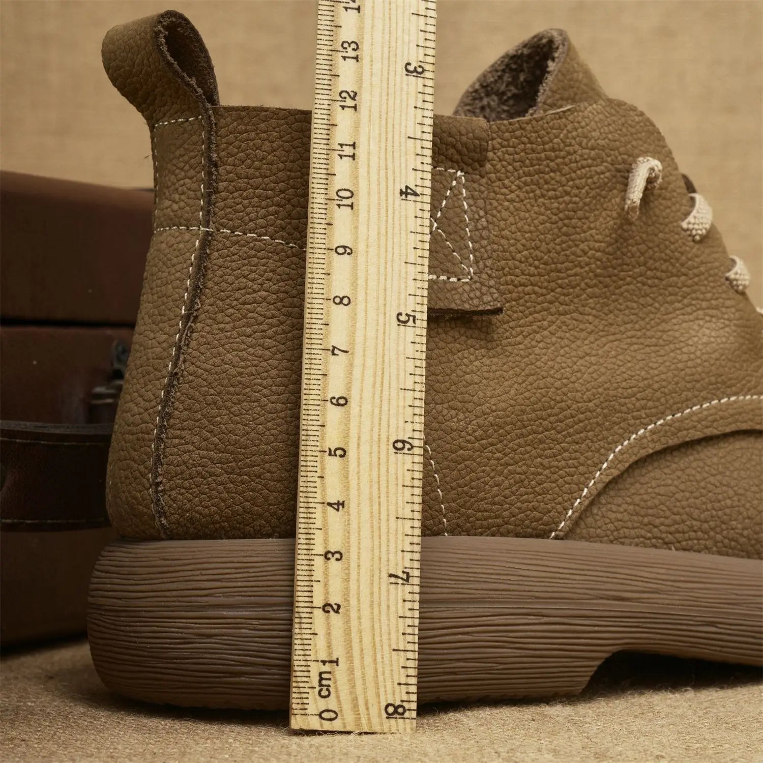 Men's Vintage Lace-Up Ankle Boots - Soft Sole Short Workwear Footwear for Comfort and Durability