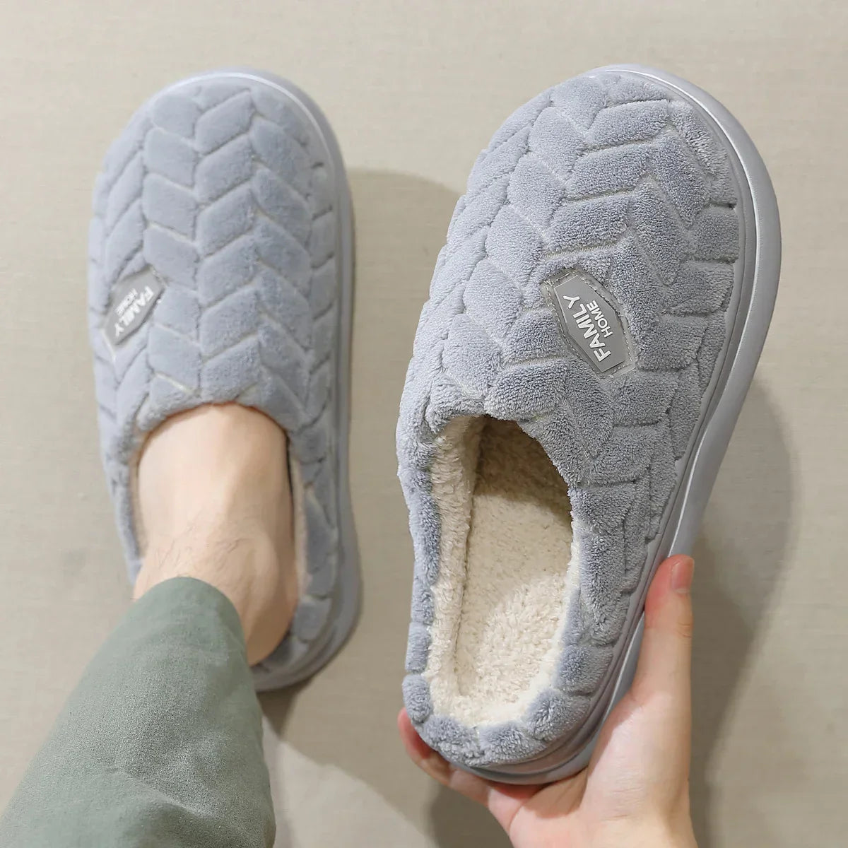 Cozy Women's Quilted Indoor Slippers - Thick Sole & Plush Lining for Ultimate Comfort