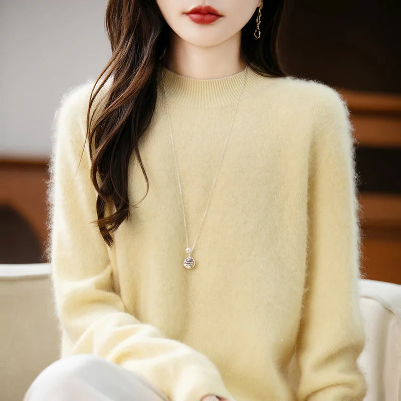 Cashmere Wool High Neck Sweater
