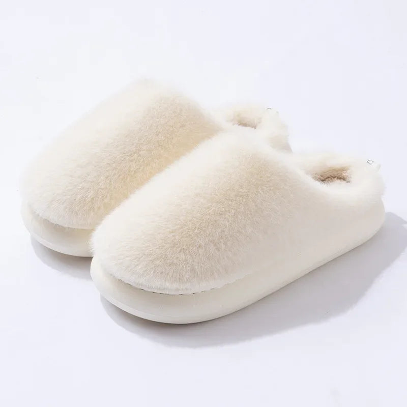 Cozy Women's Closed Toe Plush Indoor Slippers with Soft Warm Lining - Perfect for Comfort and Relaxation
