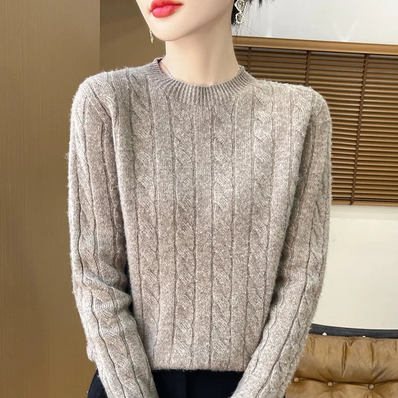 Wool Semi Turtleneck Sweater