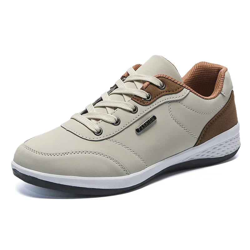Men's Casual Lace-Up Shoes with Stylish Contrast Panel Design | Comfortable Everyday Footwear