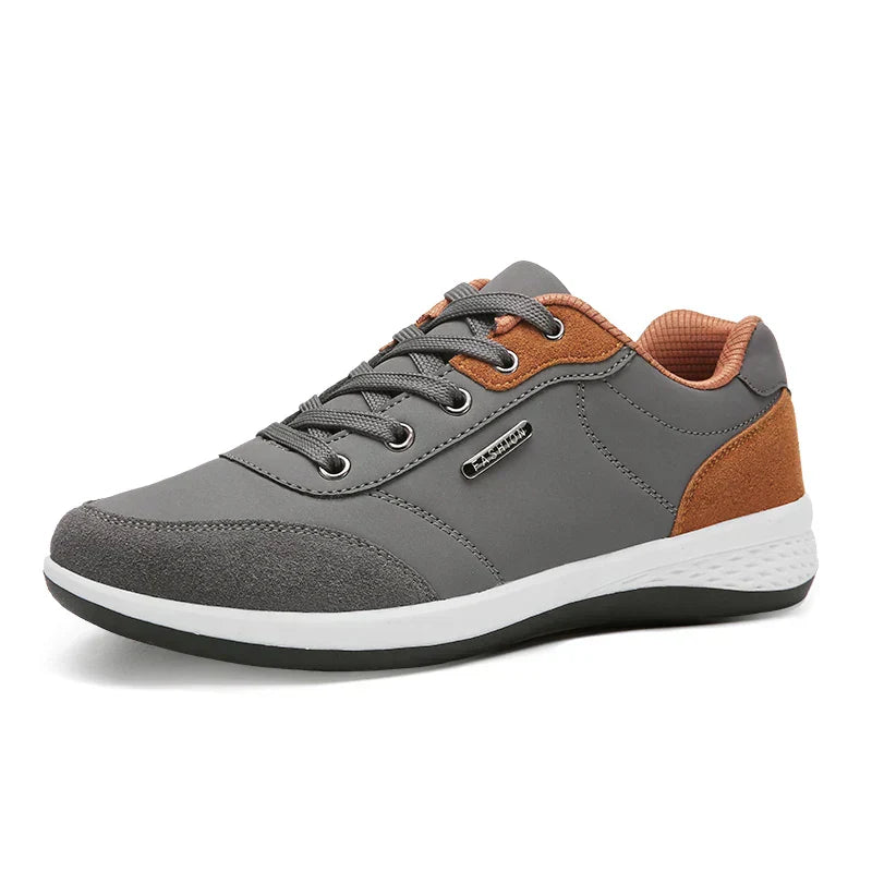 Men's Casual Lace-Up Shoes with Stylish Contrast Panel Design | Comfortable Everyday Footwear