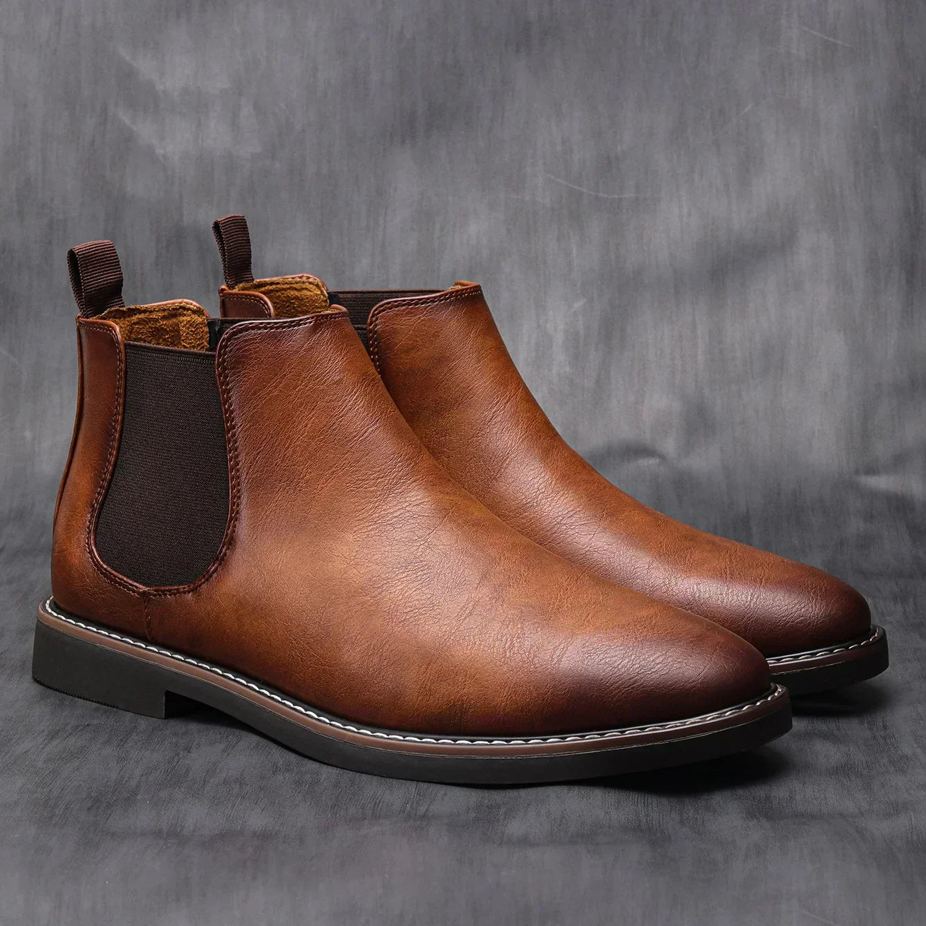Men's Waterproof Chelsea Boots - Stylish & Comfortable with Elastic Side Panels