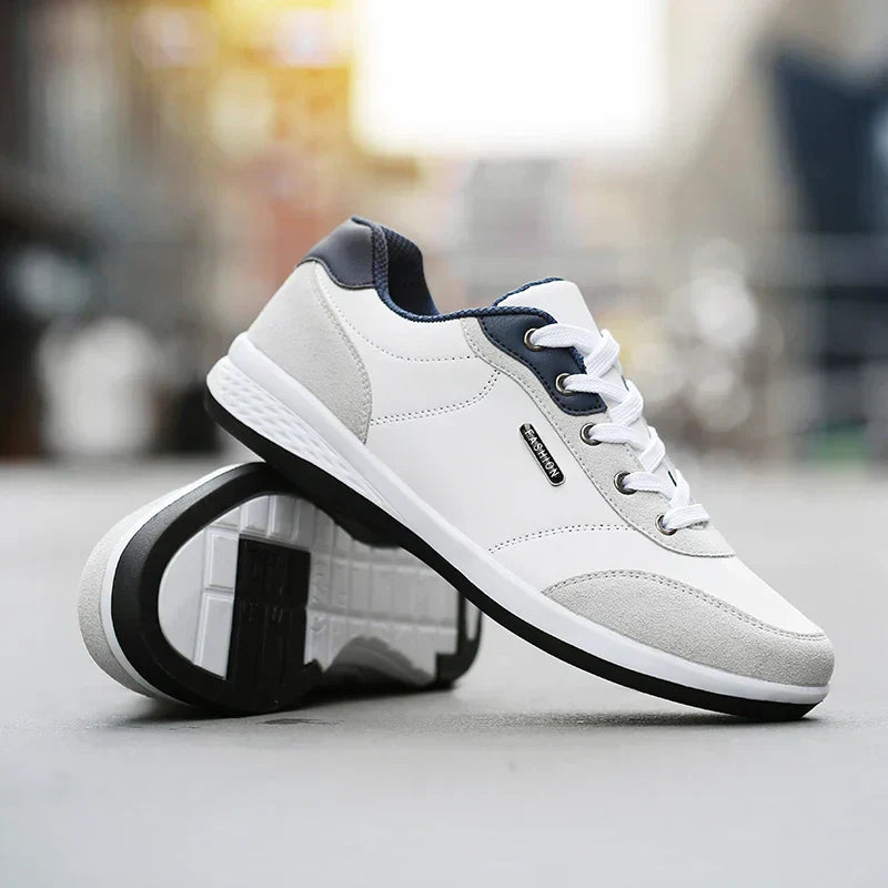 Men's Casual Lace-Up Shoes with Stylish Contrast Panel Design | Comfortable Everyday Footwear