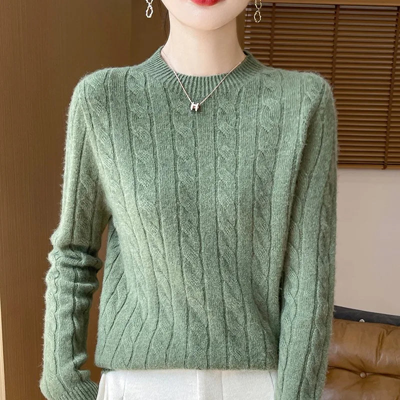 Wool Semi Turtleneck Sweater