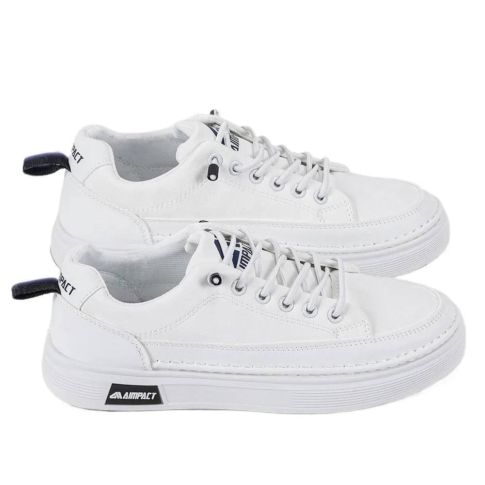 Men's Lace-Up Platform Skate Sneakers with Contrast Sole - Stylish & Comfortable Footwear for Skating and Everyday Wear