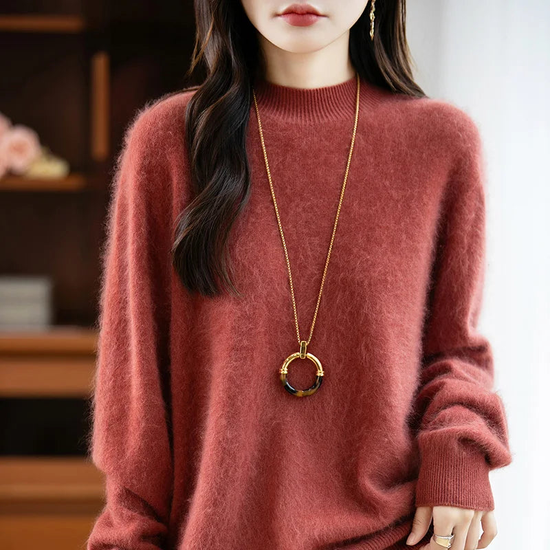 Cashmere Wool High Neck Sweater