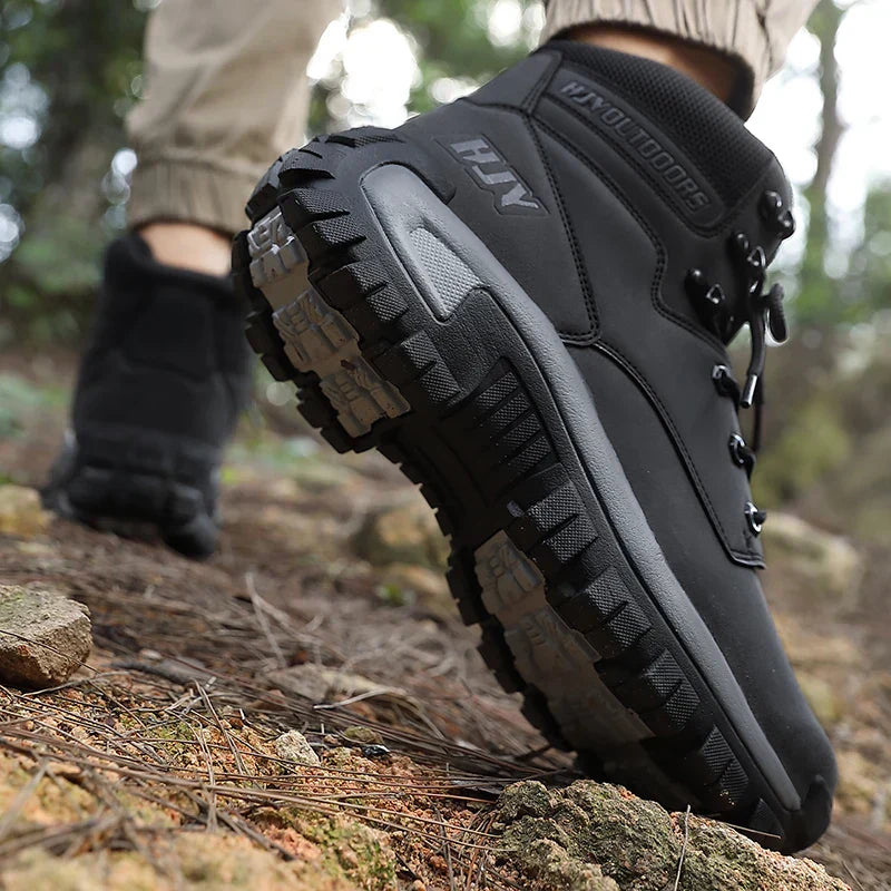 Men's High-Top Non-Slip Hiking Boots | Durable Outdoor Work Footwear for All Terrain