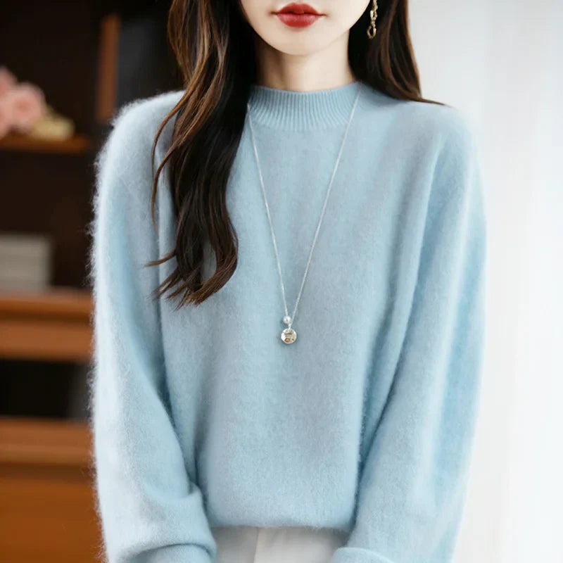 Cashmere Wool High Neck Sweater