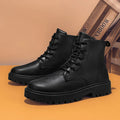 Men's Waterproof High-Top Lace-Up Boots with Anti-Slip Sole - Perfect for Outdoor Adventures