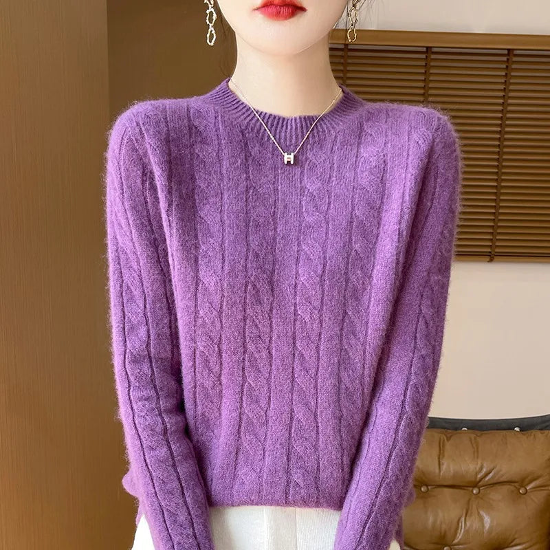 Wool Semi Turtleneck Sweater