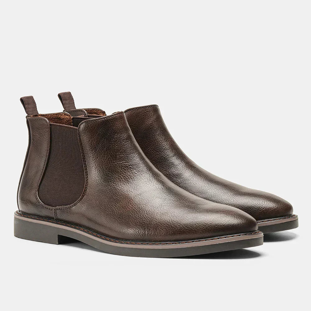 Men's Waterproof Chelsea Boots - Stylish & Comfortable with Elastic Side Panels