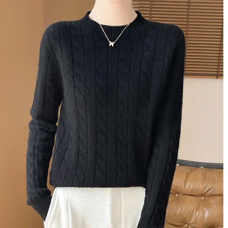 Wool Semi Turtleneck Sweater