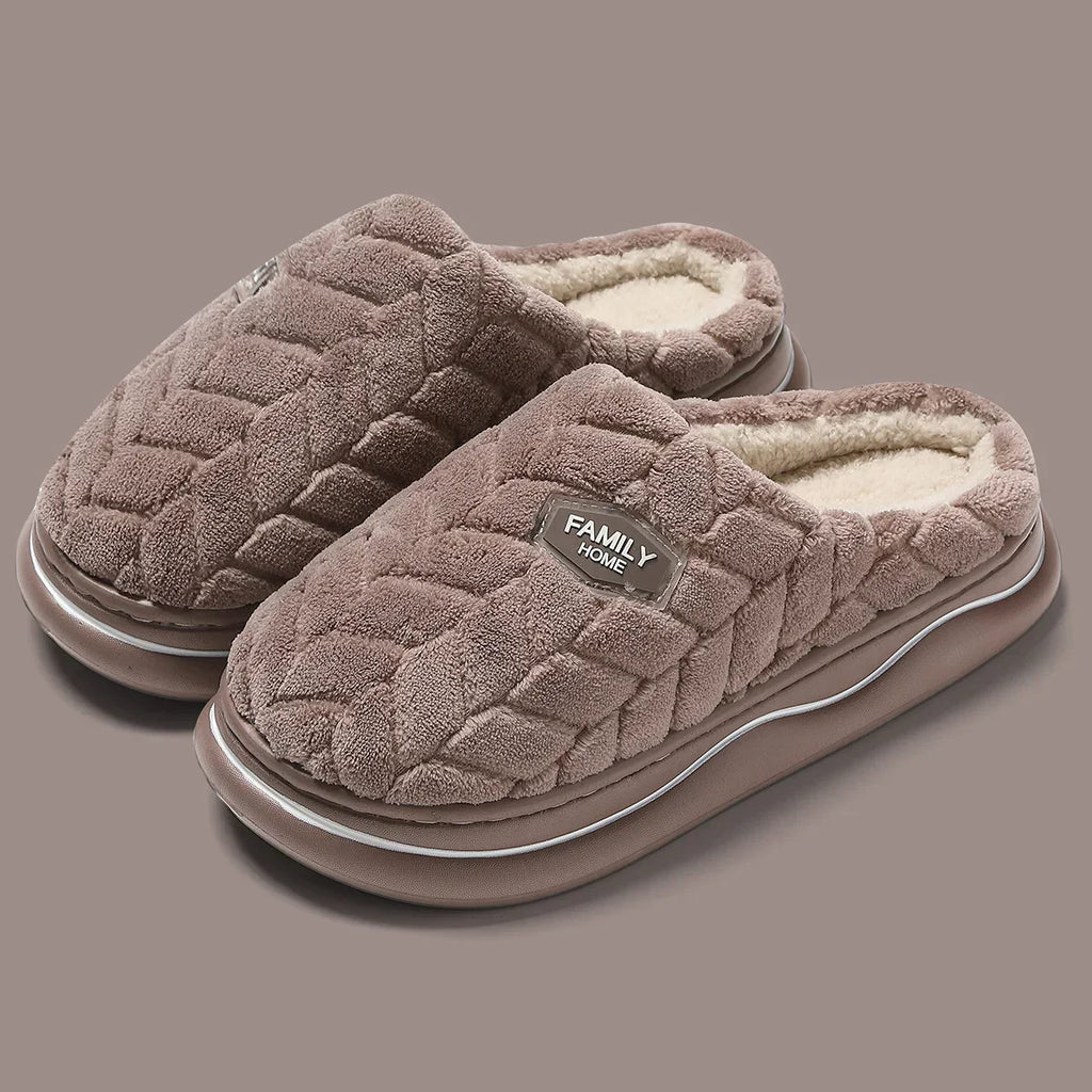 Cozy Women's Quilted Indoor Slippers - Thick Sole & Plush Lining for Ultimate Comfort