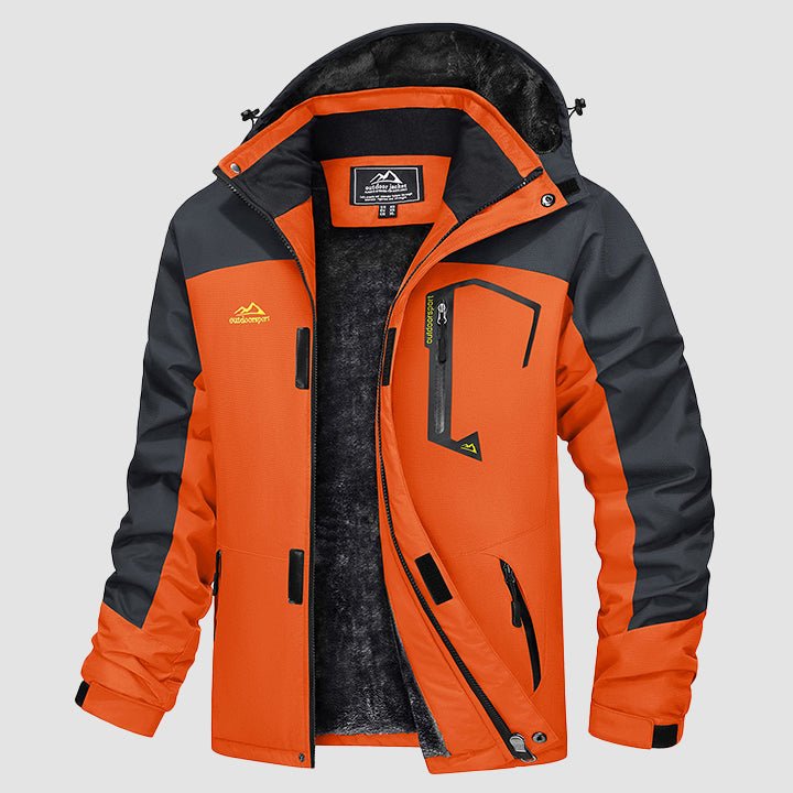 Men's Water-Repellent Winter Ski Jacket with Fleece Lining - Insulated, Breathable, and Stylish Outerwear for Cold Weather Adventures