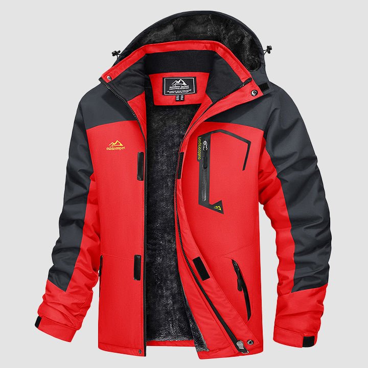 Men's Water-Repellent Winter Ski Jacket with Fleece Lining - Insulated, Breathable, and Stylish Outerwear for Cold Weather Adventures