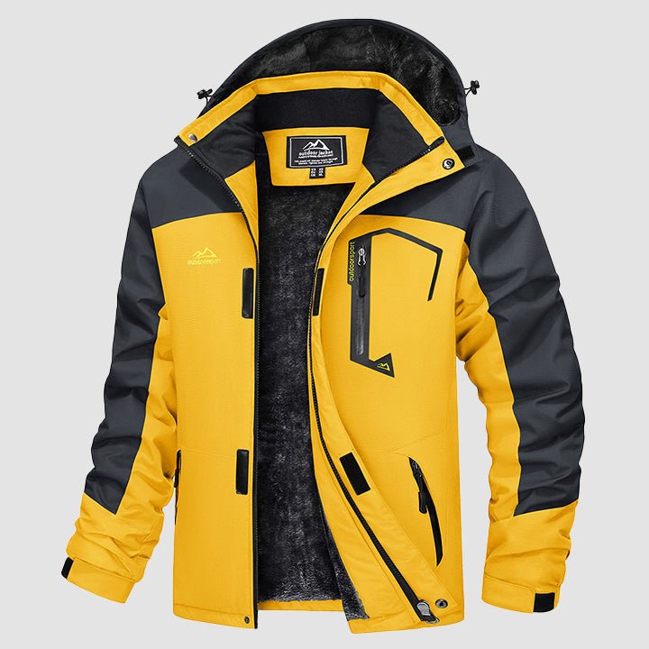 Men's Water-Repellent Winter Ski Jacket with Fleece Lining - Insulated, Breathable, and Stylish Outerwear for Cold Weather Adventures
